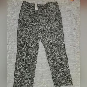 Ann Taylor Black and White Patterned Men Pants